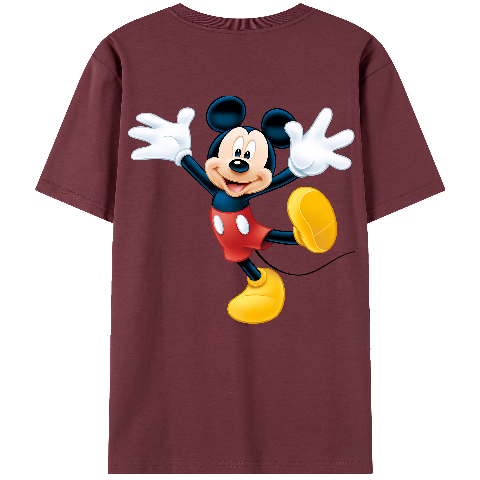 （画像用） ミッキーマウス Mickey Mouse 綿100％半袖Tシャツ（背面プリント）